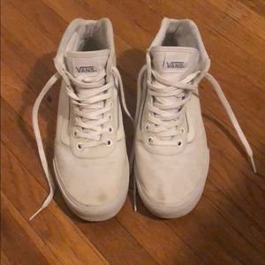 Vans white high top sneakers